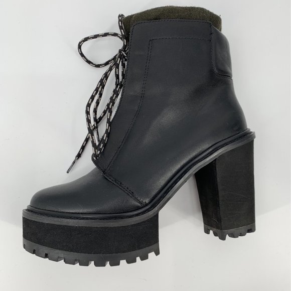 COPY - Shellys London Celee Lace Up Heeled Platform Ankle - Picture 4 of 12